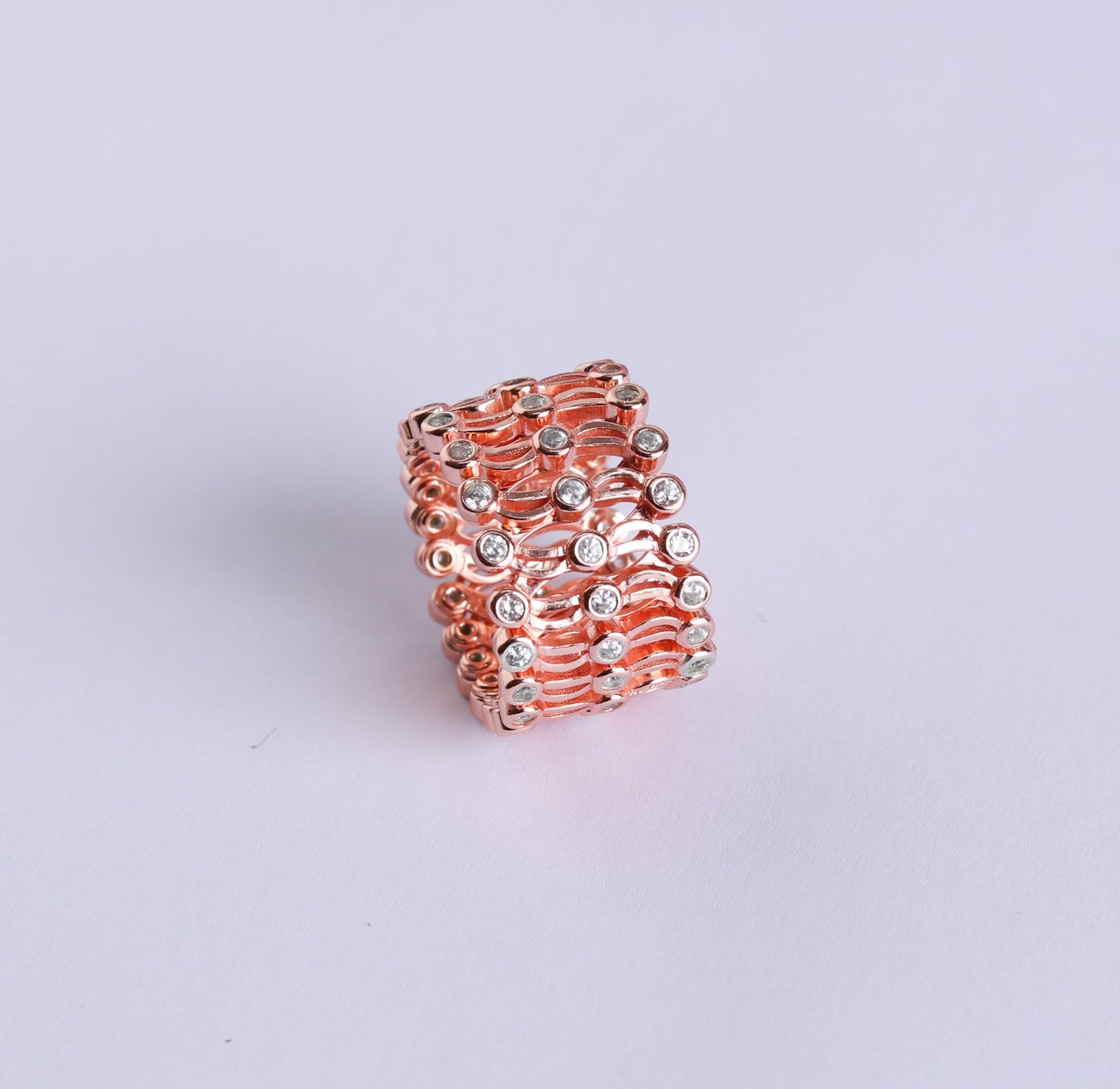 Adjustable Rose Gold Ring Kada-4