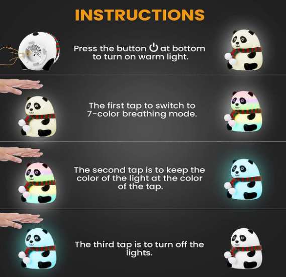 Panda Light Night Lamp