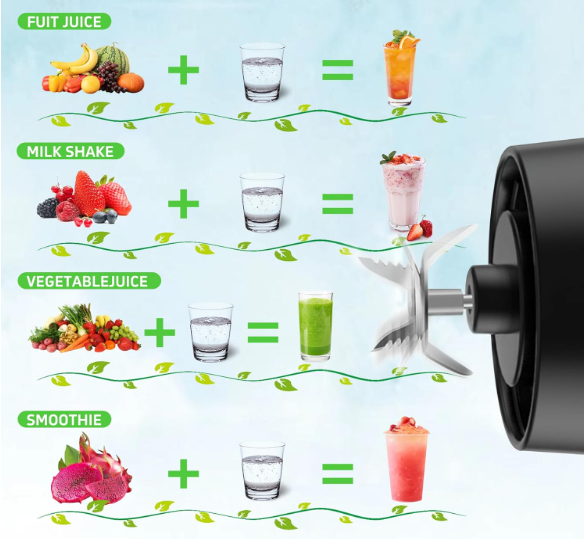 6 Blade Usb Juicer Bottle-Portable